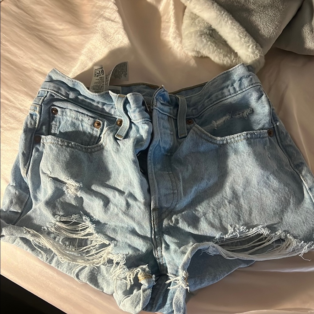 Light Blue levi Denim Shorts